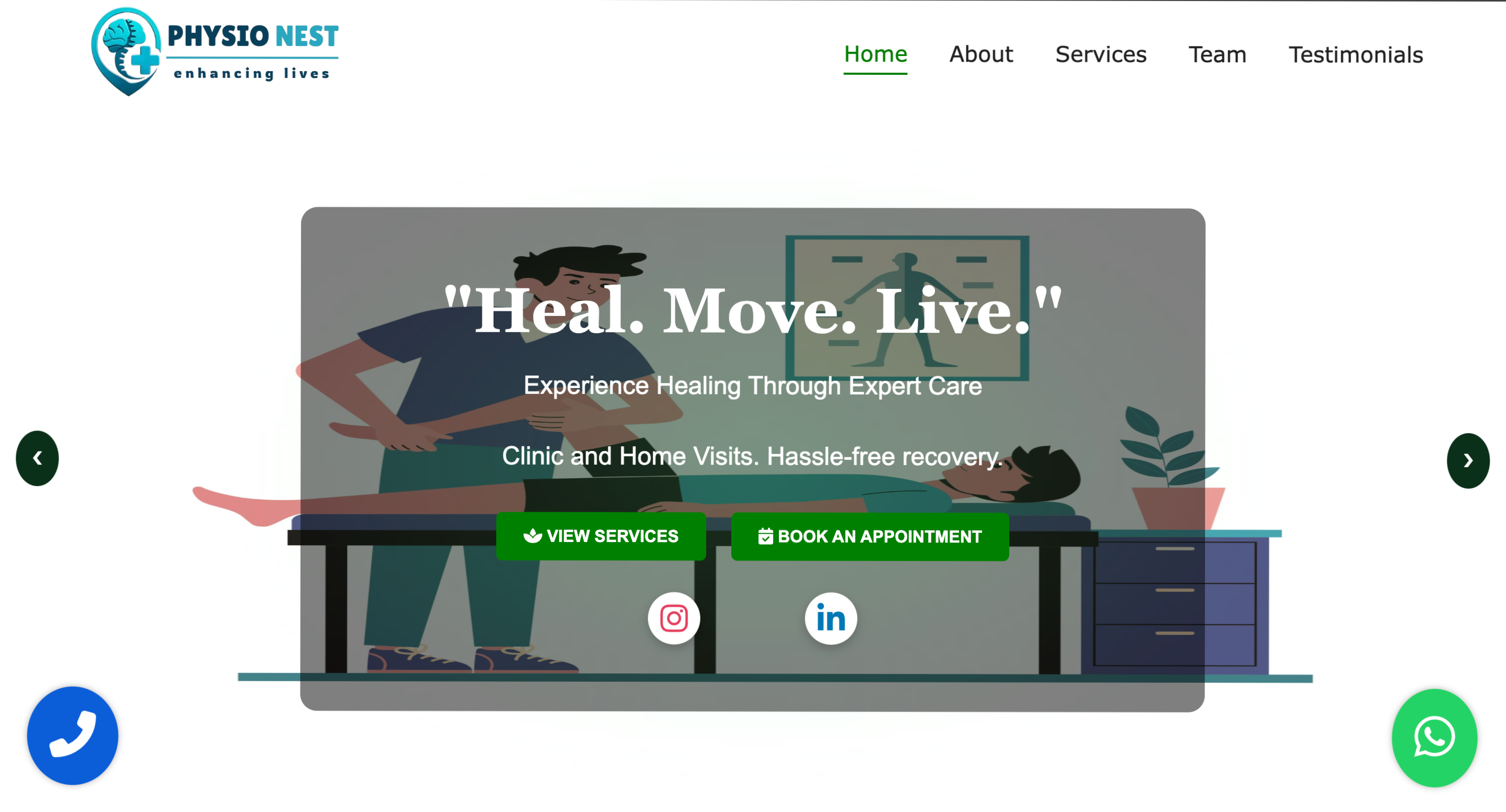 PhysioNest Clinic Project